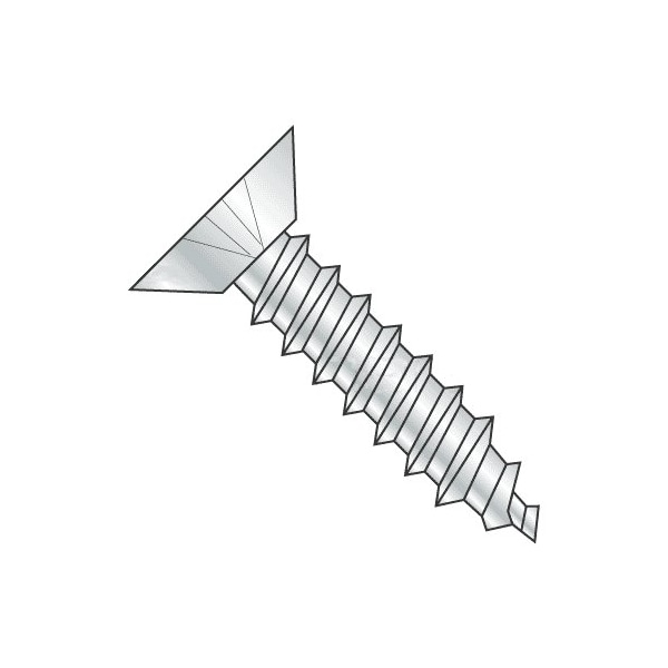Newport Fasteners Sheet Metal Screw, #14-10 x 1/2 in, Zinc Plated Steel Flat Head Phillips Drive, 4700 PK 699251-4700 - main